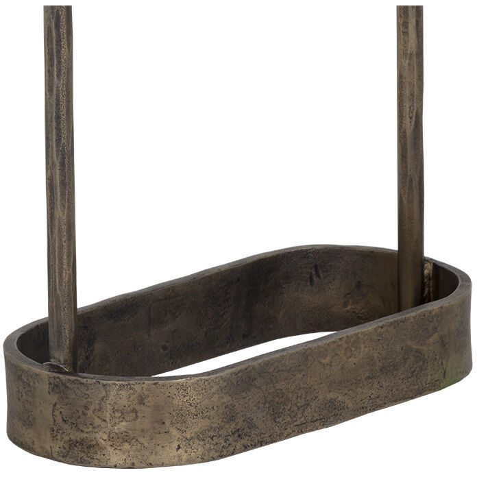 Eden 24 X 20 inch White / Antique Brass End Table